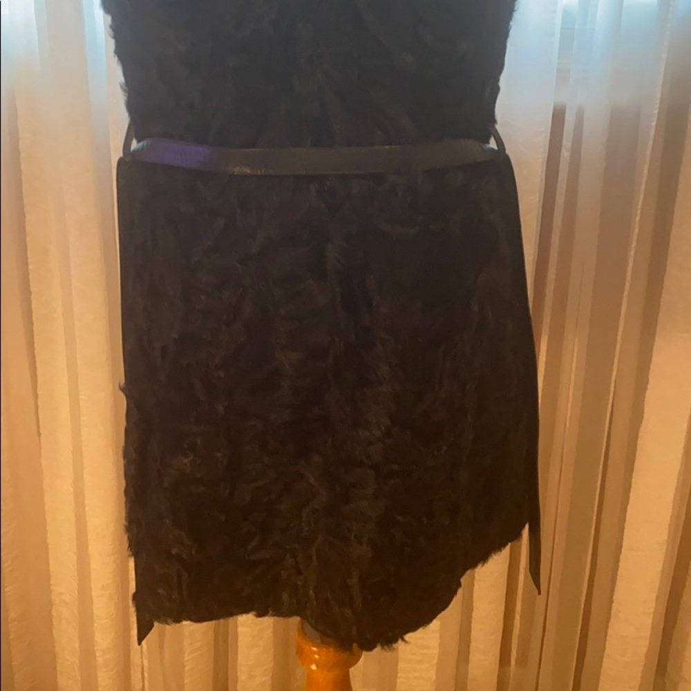 Saks Fifth Avenue genuine lamb fur long vest - Picture 8 of 9